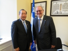With Mr. Arcand, Minister of Energy and Natural Resources