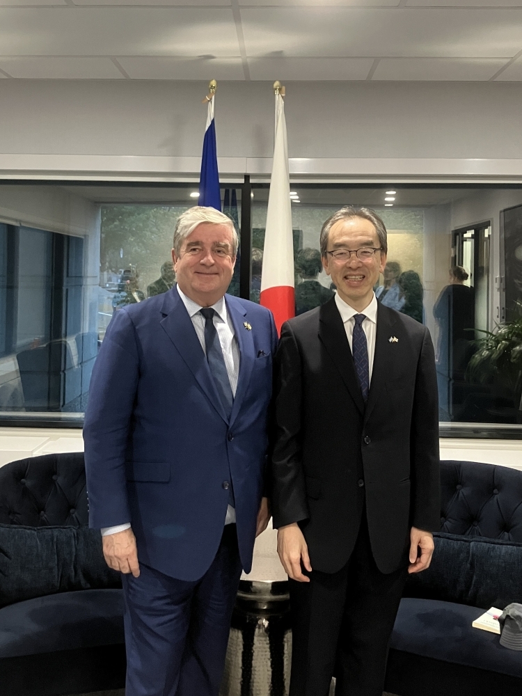Visite d’adieu du Consul Général Uchikawa à Mme Manon Jeannotte, lieutenante-gouverneure du Québec et à M. Alain Sans Cartier,  sous-ministre du Ministère des Relations internationales et de la Francophonie du Québec (le 1er octobre 2026)