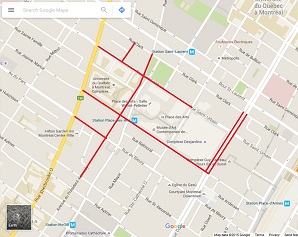 2015年10月24日のテロシミュレーションのために閉鎖される一般道路